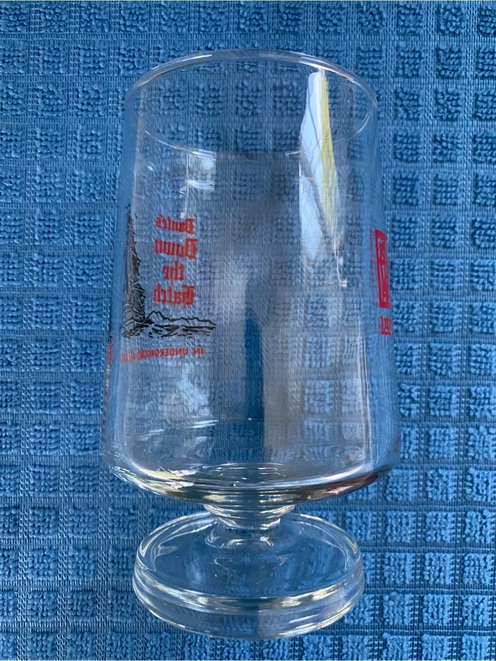 Vintage 1979 Dante’s Down the Hatch Atlanta 12 Oz Footed Drink Glass Goblet